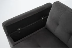 Flinn 103" 2 Piece Convertible Sleeper Sectional With Right Arm Facing Storage Chaise 18 Flinn 103" 2 Piece Convertible Sleeper Sectional With Right Arm Facing Storage Chaise -Living Room Furniture Shop 277166 grey fabric sectional detail 46