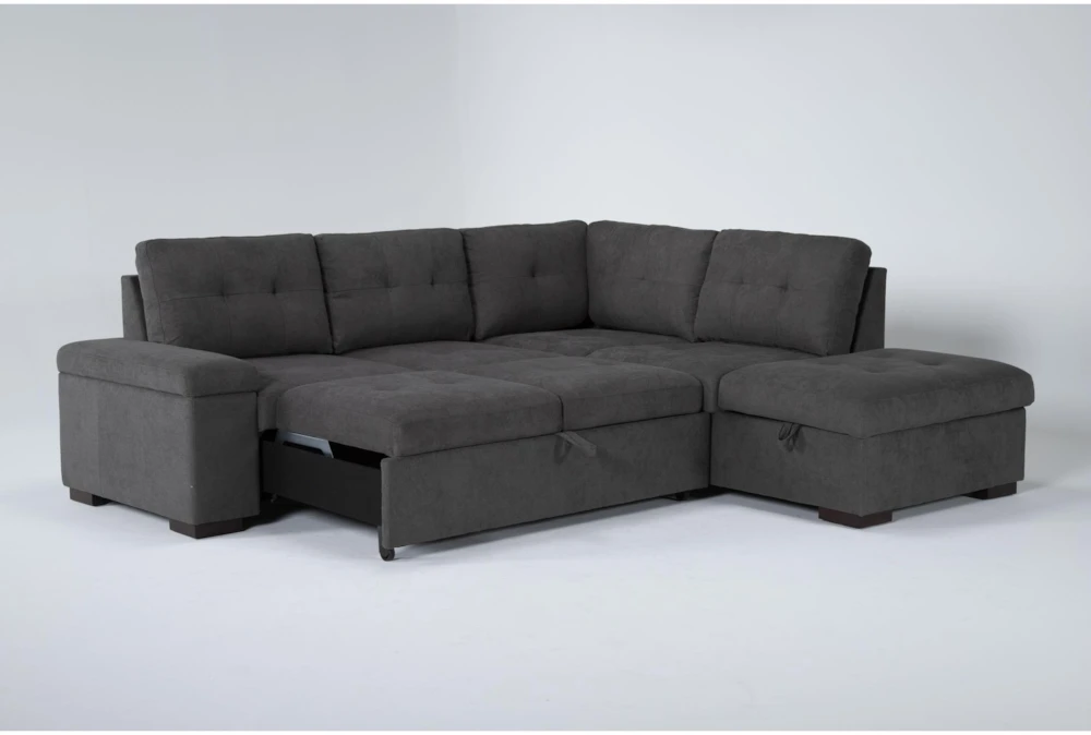 Flinn 103" 2 Piece Convertible Sleeper Sectional With Right Arm Facing Storage Chaise 5 Flinn 103" 2 Piece Convertible Sleeper Sectional With Right Arm Facing Storage Chaise - Image 5
