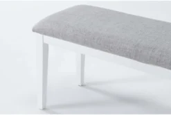 Gia 48" Dining Bench -Living Room Furniture Shop 277178 white wood dining bench detail 44 1