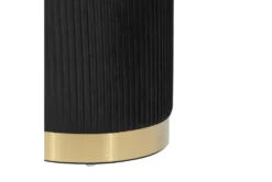 Vivien Black Velvet Storage Ottoman -Living Room Furniture Shop 277194 black fabric ottoman detail 45