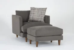 Adeline II 70" Oversized Chair And Ottoman