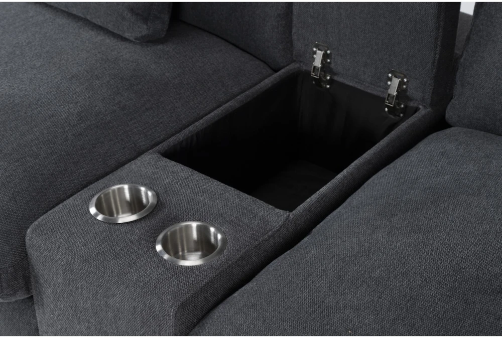 Jolene Dark Grey 134" 6 Piece Power Reclining Modular Sectional With 3 Power Recliner, Console & Ottoman 6 Jolene Dark Grey 134" 6 Piece Power Reclining Modular Sectional With 3 Power Recliner, Console & Ottoman - Image 6