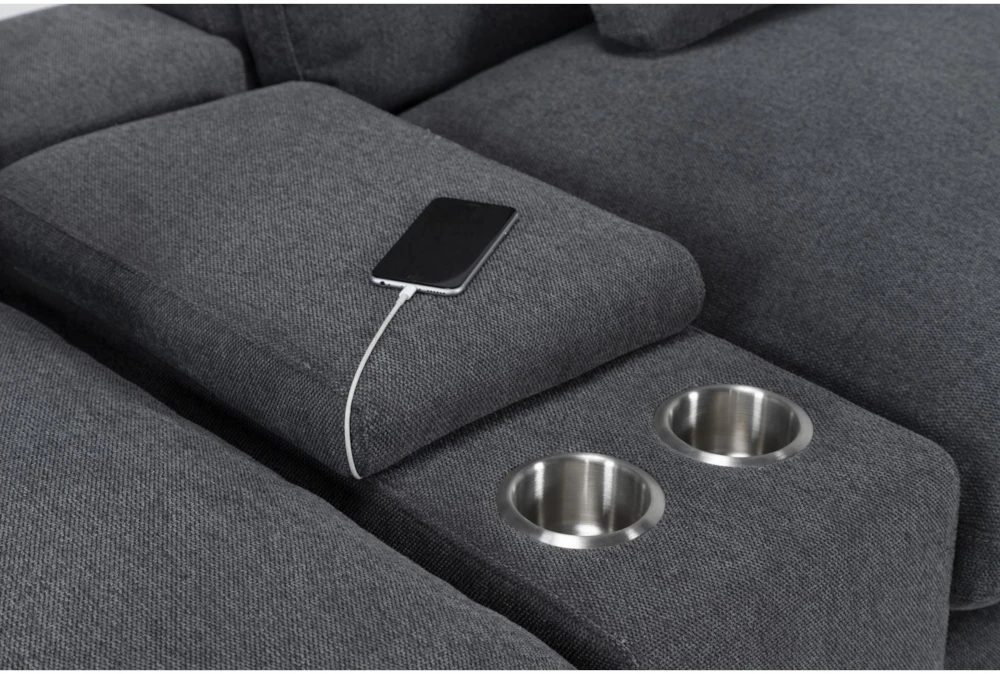 Jolene Dark Grey 134" 6 Piece Power Reclining Modular Sectional With 3 Power Recliner, Console & Ottoman 8 Jolene Dark Grey 134" 6 Piece Power Reclining Modular Sectional With 3 Power Recliner, Console & Ottoman - Image 8