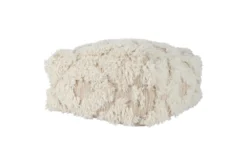 24X24 Sand + Ivory Diamond Fringe Pouf