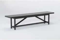 Mika 75" Bench -Living Room Furniture Shop 282195 black wood dining bench side 18