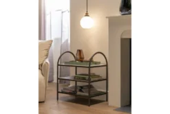 Metal + Marble 3 Tier Accent Table -Living Room Furniture Shop 282307 grey marble accent table room 82