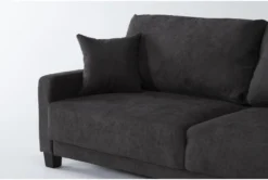 Pascal II Granite 91" Queen Convertible Sofa Sleeper -Living Room Furniture Shop 282574 grey fabric futonconvertible sofa bed detail 45