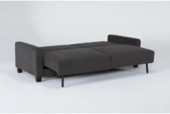 Pascal II Granite 91" Queen Convertible Sofa Sleeper -Living Room Furniture Shop 282574 grey fabric futonconvertible sofa bed side 20