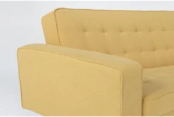 Petula II Mustard 85" Convertible Sofa Bed -Living Room Furniture Shop 282575 yellow fabric futonconvertible sofa bed detail 45 1