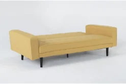 Petula II Mustard 85" Convertible Sofa Bed 12 Petula II Mustard 85" Convertible Sofa Bed -Living Room Furniture Shop 282575 yellow fabric futonconvertible sofa bed side 20