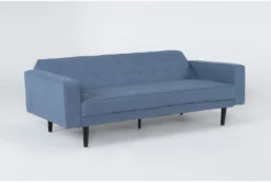 Petula II Blue 85" Convertible Sofa Bed 11 Petula II Blue 85" Convertible Sofa Bed -Living Room Furniture Shop 282576 blue fabric futonconvertible sofa bed side 19