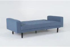 Petula II Blue 85" Convertible Sofa Bed 12 Petula II Blue 85" Convertible Sofa Bed -Living Room Furniture Shop 282576 blue fabric futonconvertible sofa bed side 20