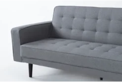 Petula II Slate 85" Convertible Sofa Bed 13 Petula II Slate 85" Convertible Sofa Bed -Living Room Furniture Shop 282577 grey fabric futonconvertible sofa bed v2 detail 49