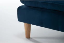 Piper Blue 71" Convertible Sofa Bed -Living Room Furniture Shop 282580 blue fabric futonconvertible sofa bed detail 44