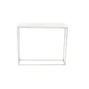 Riley White 35" Console Table With Polished Stainless Steel Base