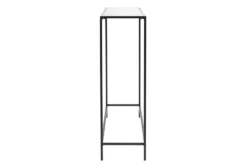 Zola Glass 36" Console Table With Black Base 6 Zola Glass 36" Console Table With Black Base -Living Room Furniture Shop 282861 clear tempered glass sofa table detail 45