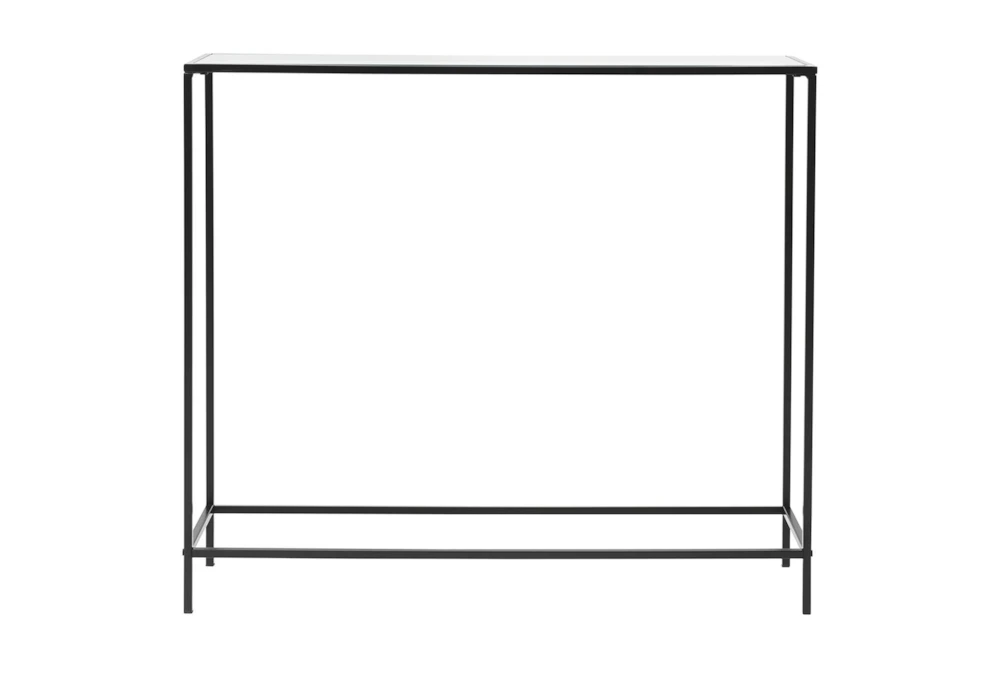 Zola Glass 36" Console Table With Black Base 1 Zola Glass 36" Console Table With Black Base