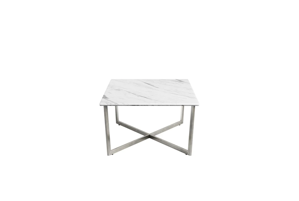 Liv White Faux Marble Coffee Table 3 Liv White Faux Marble Coffee Table - Image 3