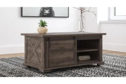 Montana Storage Coffee Table With Wheels -Living Room Furniture Shop 282974 grey wood coffee table room 85