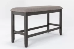 Westshore Grey 42" Counter Bench -Living Room Furniture Shop 283070 grey wood dining bench side 03