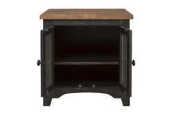 Delburne Storage End Table -Living Room Furniture Shop 283467 black wood end table detail 44