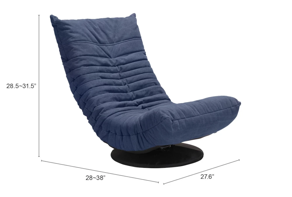 Blue Low Swivel Gaming Chair 8 Blue Low Swivel Gaming Chair - Image 8