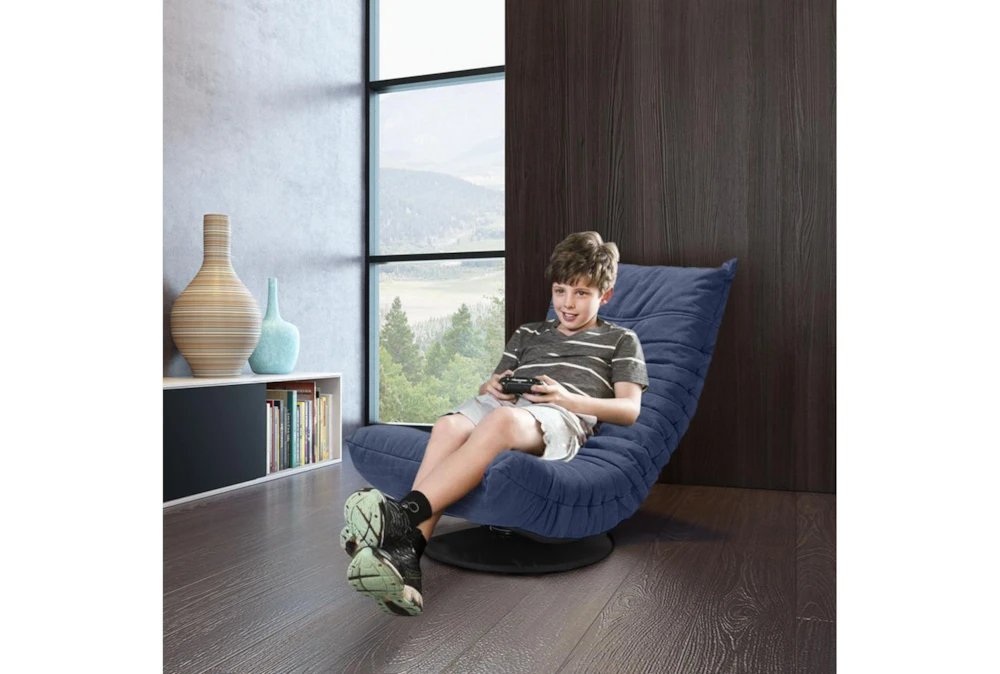 Blue Low Swivel Gaming Chair 11 Blue Low Swivel Gaming Chair - Image 11