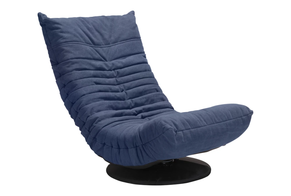 Blue Low Swivel Gaming Chair 1 Blue Low Swivel Gaming Chair