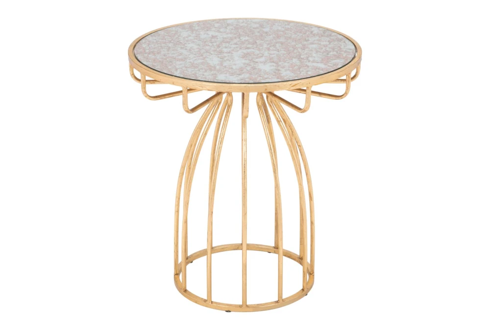 Mirror & Gold Accent Table 8 Mirror & Gold Accent Table - Image 8