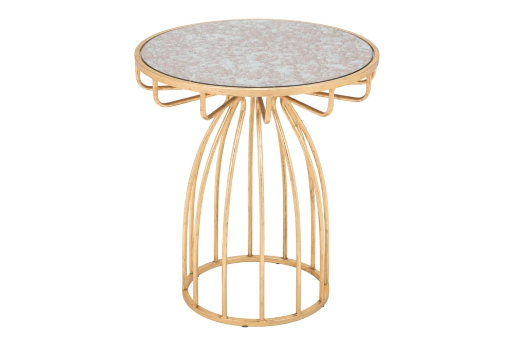 Mirror & Gold Accent Table 9 Mirror & Gold Accent Table - Image 9