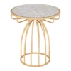 Mirror & Gold Accent Table