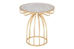 Mirror & Gold Accent Table