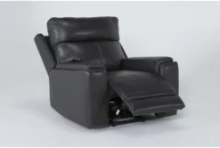 Buckley Grey Leather Dual Motor Lift Recliner With Power Headrest & USB -Living Room Furniture Shop 284071 grey leather lift side 22