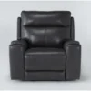 Buckley Grey Leather Dual Motor Lift Recliner With Power Headrest & USB