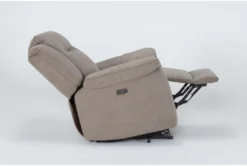 Maine Flint Power Lift Recliner With USB -Living Room Furniture Shop 284074 brown fabric lift side 21