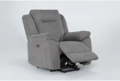 Maine Grey Power Lift Recliner With USB 13 Maine Grey Power Lift Recliner With USB -Living Room Furniture Shop 284075 grey fabric lift side 20