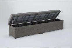 Sanibel Outdoor Dining Storage Bench 7 Sanibel Outdoor Dining Storage Bench -Living Room Furniture Shop 284529 grey wicker dining bench side 19