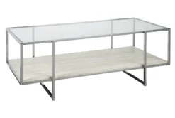Frances Glass Coffee Table With Storage