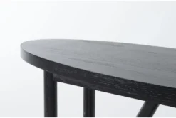 Mika Console Table -Living Room Furniture Shop 285126 black veneer console table detail 44