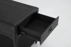 Jet 3 Piece Coffee Table Set -Living Room Furniture Shop 285593 brown wood coffee and end table set detail 45