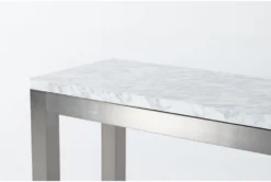 Toby 60" Marble Console Table -Living Room Furniture Shop 285601 white marble dining table detail 44