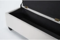 Mariah 60 Inch Storage Bench 9 Mariah 60 Inch Storage Bench -Living Room Furniture Shop 286107 beige fabric bench detail 44