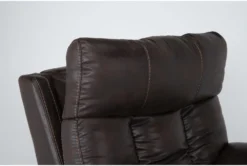 Clive Brown Power Lift Recliner With Power Headrest, Lumbar & USB -Living Room Furniture Shop 286171 brown fabric lift detail 45