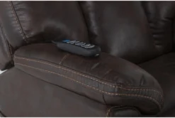 Clive Brown Power Lift Recliner With Power Headrest, Lumbar & USB -Living Room Furniture Shop 286171 brown fabric lift detail 46