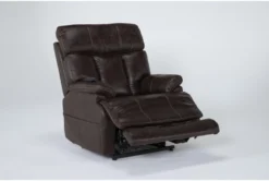 Clive Brown Power Lift Recliner With Power Headrest, Lumbar & USB -Living Room Furniture Shop 286171 brown fabric lift side 19
