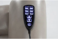 Carl Taupe Leather Power Lift Recliner With Power Headrest & Heat -Living Room Furniture Shop 286565 brown leather lift detail 44