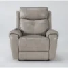 Carl Taupe Leather Power Lift Recliner With Power Headrest & Heat