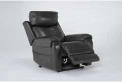 Carl Dark Grey Leather Power Lift Recliner With Power Headrest & Heat 14 Carl Dark Grey Leather Power Lift Recliner With Power Headrest & Heat -Living Room Furniture Shop 286566 grey leather lift side 21