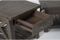 Jaxon 3 Piece Coffee Table Set 6 Jaxon 3 Piece Coffee Table Set -Living Room Furniture Shop 286606 grey wood coffee and end table set detail 44