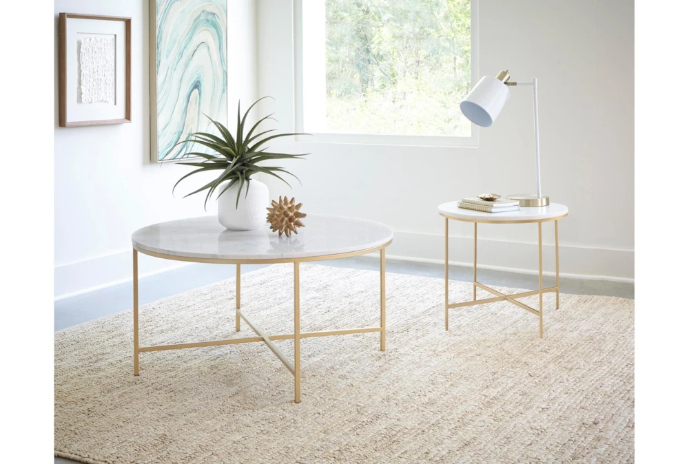 Juliana Round Marble Coffee Table 3 Juliana Round Marble Coffee Table - Image 3